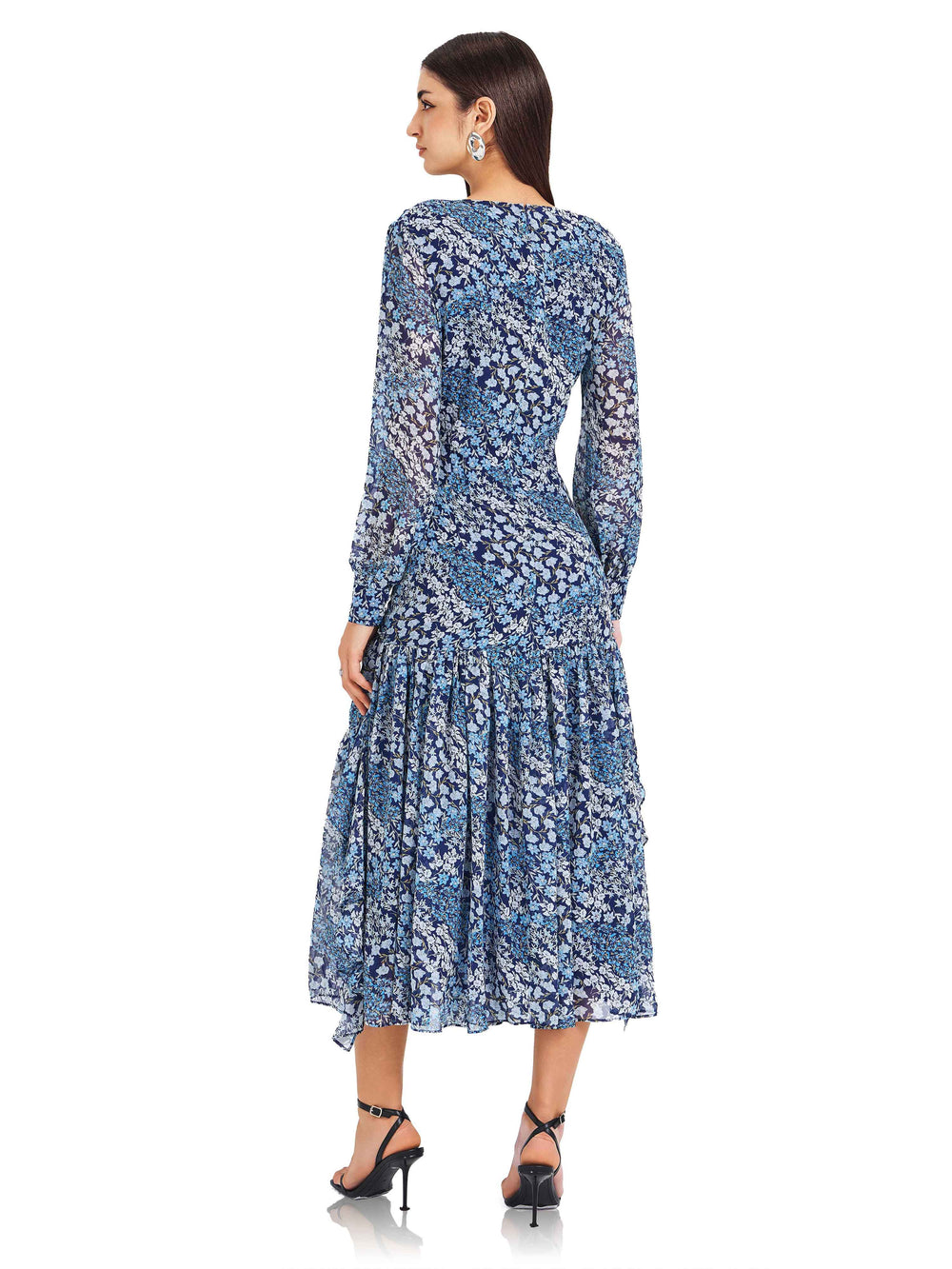 Watercolor Blooms Lace Dress
