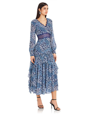 Watercolor Blooms Lace Dress