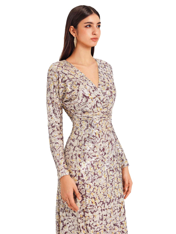 Sequin Leopard Print Dress