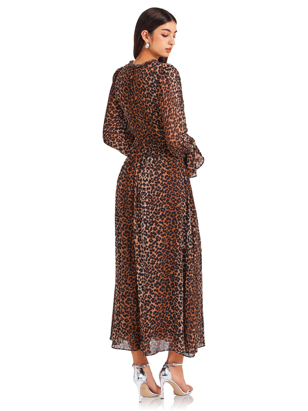 Brown Leopard Dress