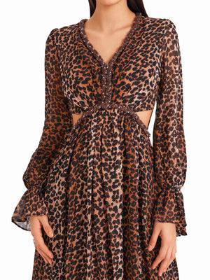 Brown Leopard Dress