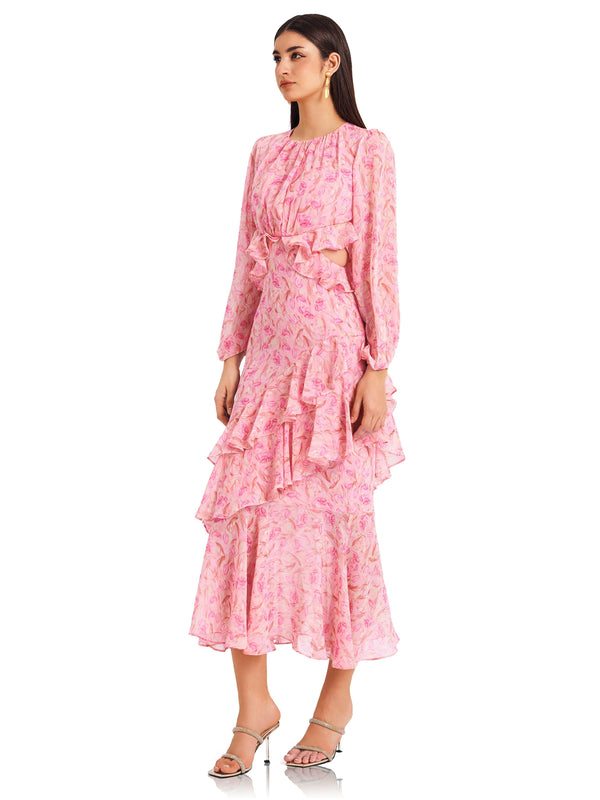 Tulip Ruffled Cutout Dress