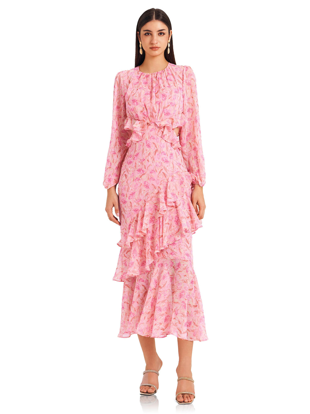 Tulip Ruffled Cutout Dress