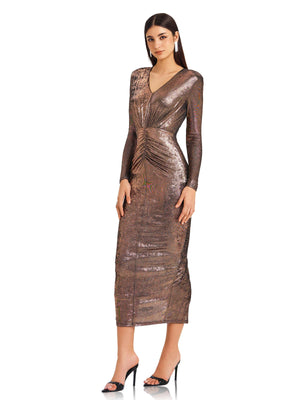 Metallic Brass tone Dress
