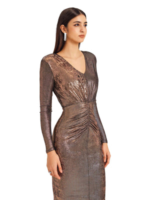 Metallic Brass tone Dress