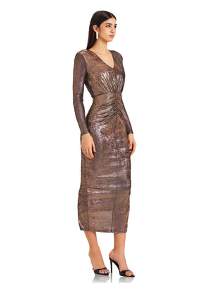 Metallic Brass tone Dress