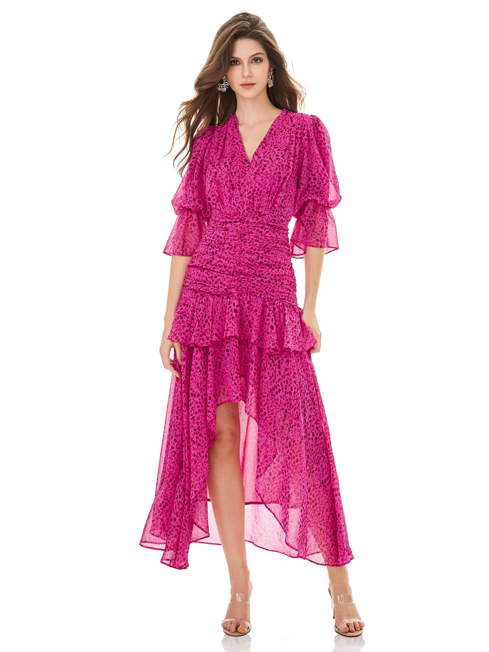 Fuchsia Leopard Print Dress