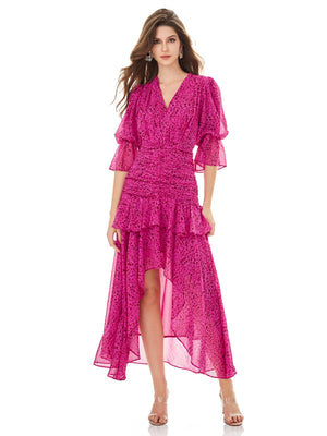 Fuchsia Leopard Print Dress