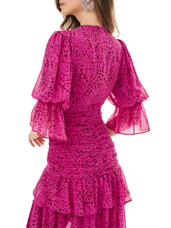 Fuchsia Leopard Print Dress
