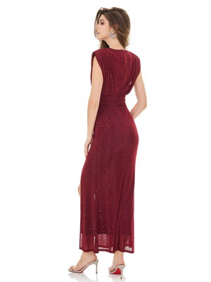 Burgundy Night Dazzling Dress