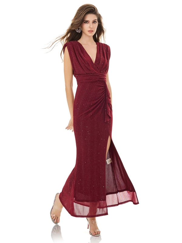 Burgundy Night Dazzling Dress