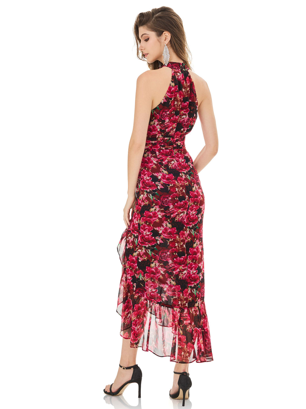 Passion Rose Ruffled Dress