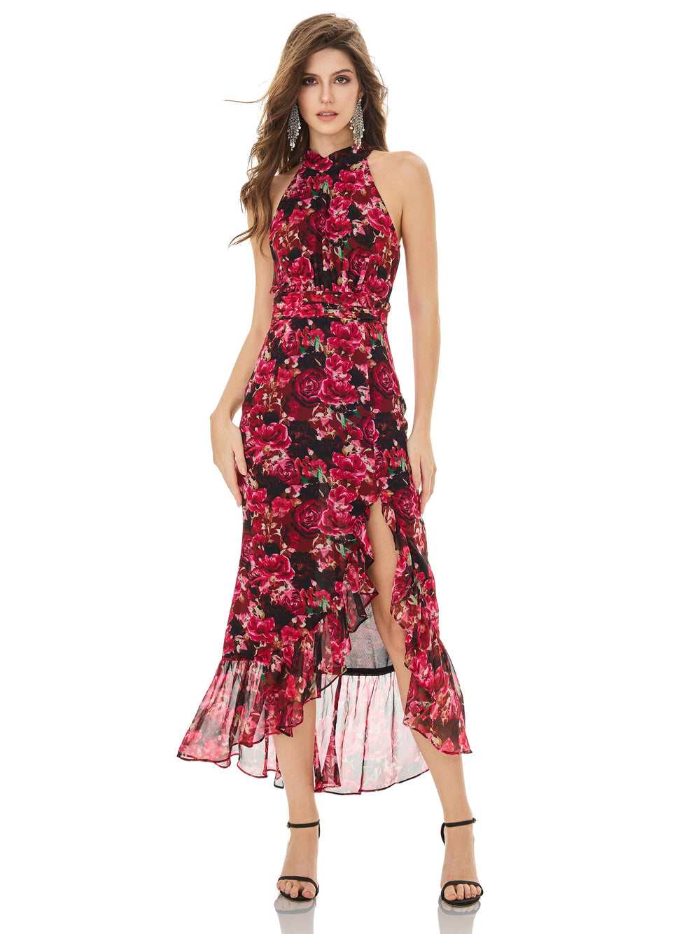 Passion Rose Ruffled Dress