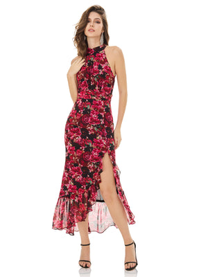 Passion Rose Ruffled Dress