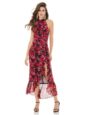 Passion Rose Ruffled Dress