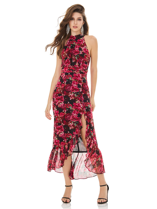 Passion Rose Ruffled Dress