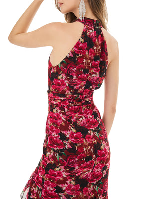 Passion Rose Ruffled Dress