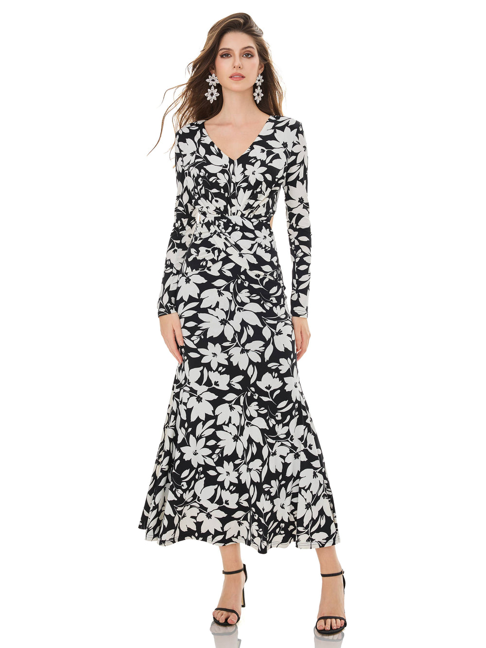 Ink White Imprint Dress