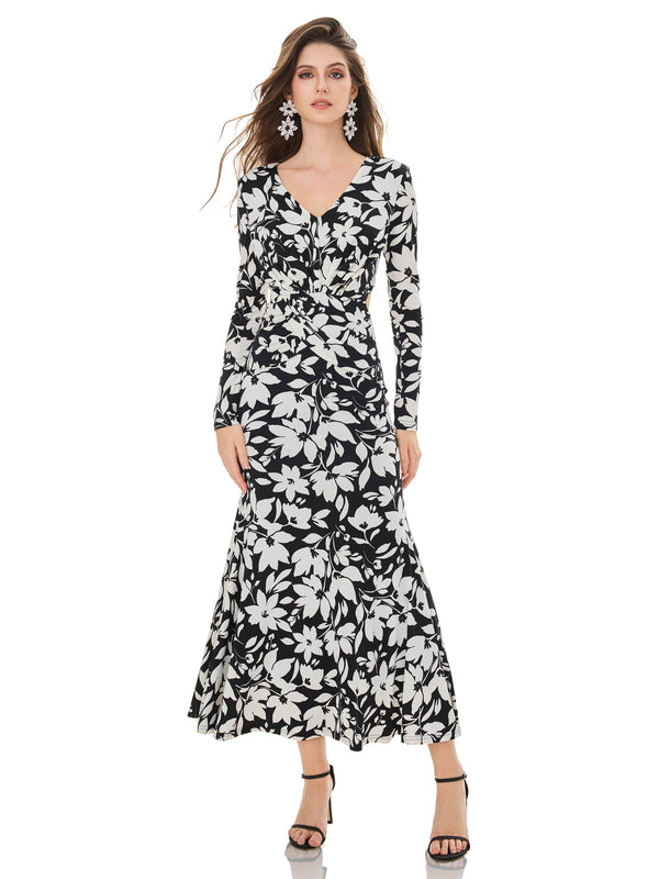 Ink White Imprint Dress