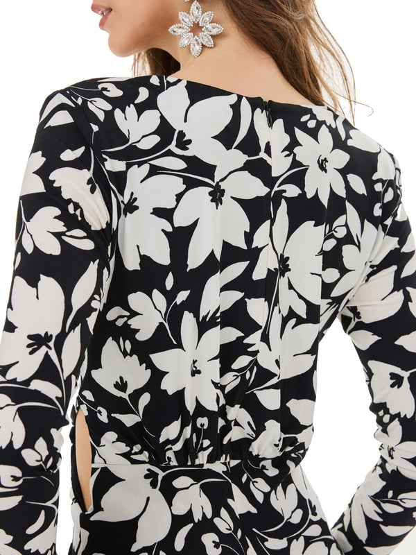 Ink White Imprint Dress