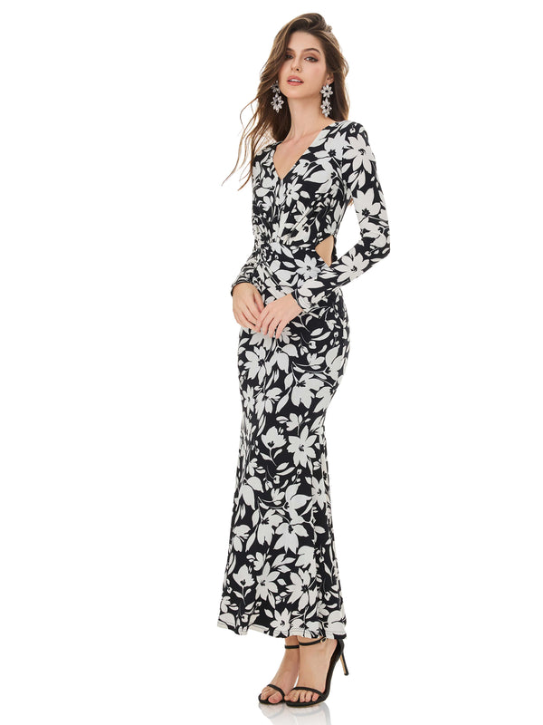 Ink White Imprint Dress