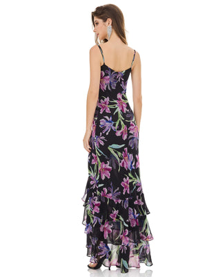 Dark Iris Tiered Dress