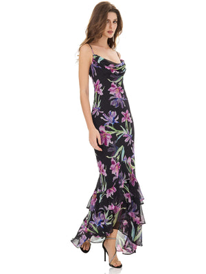 Dark Iris Tiered Dress
