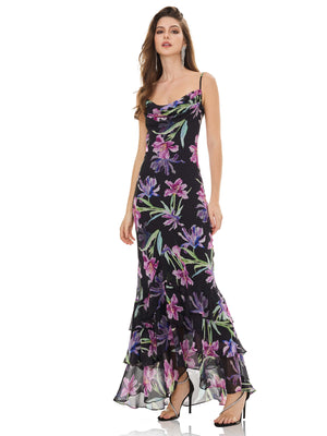 Dark Iris Tiered Dress