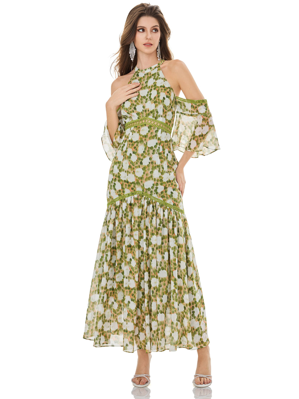 Morning Dew Garden Halter Dress
