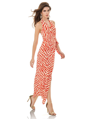 Tangerine Zebra Stripe Dress