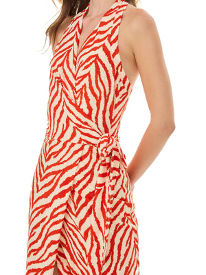 Tangerine Zebra Stripe Dress