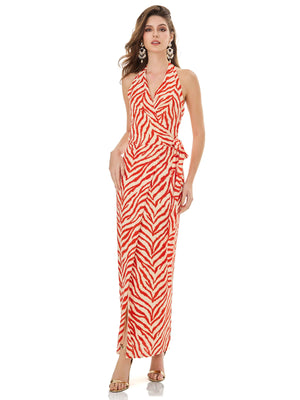 Tangerine Zebra Stripe Dress