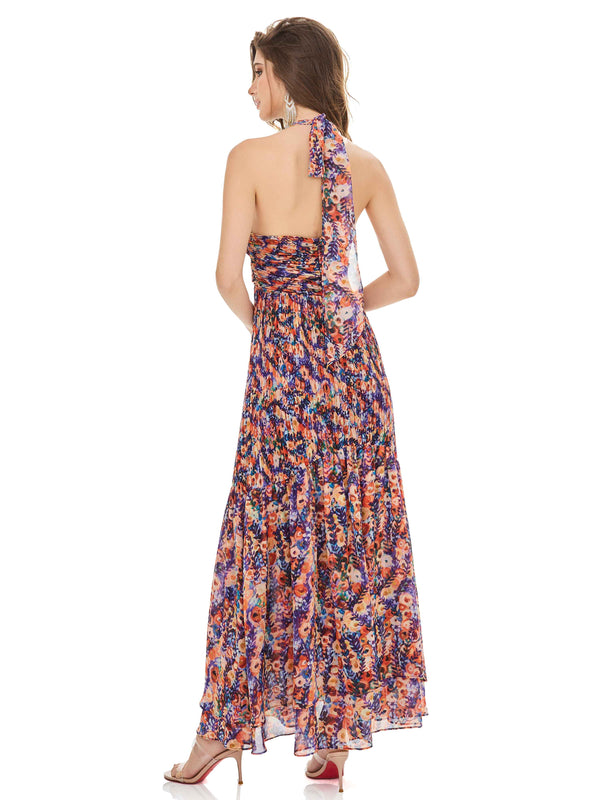 Color Symphony Pleated Dress