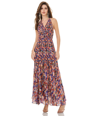 Color Symphony Pleated Dress