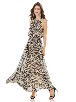 Leopard Print Maxi Dress