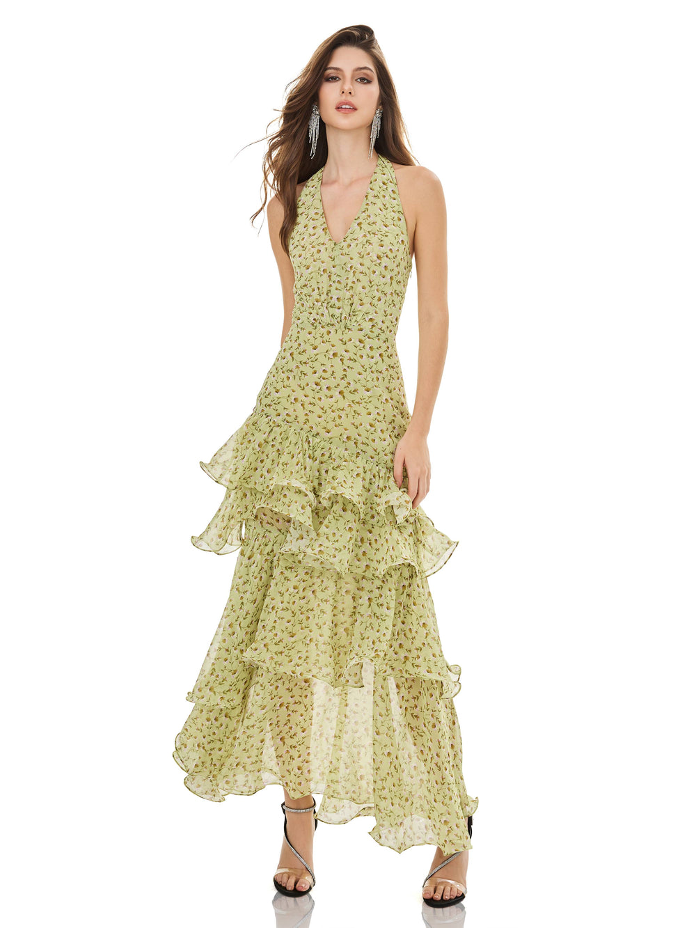 Floral Tiered Ruffle Dress