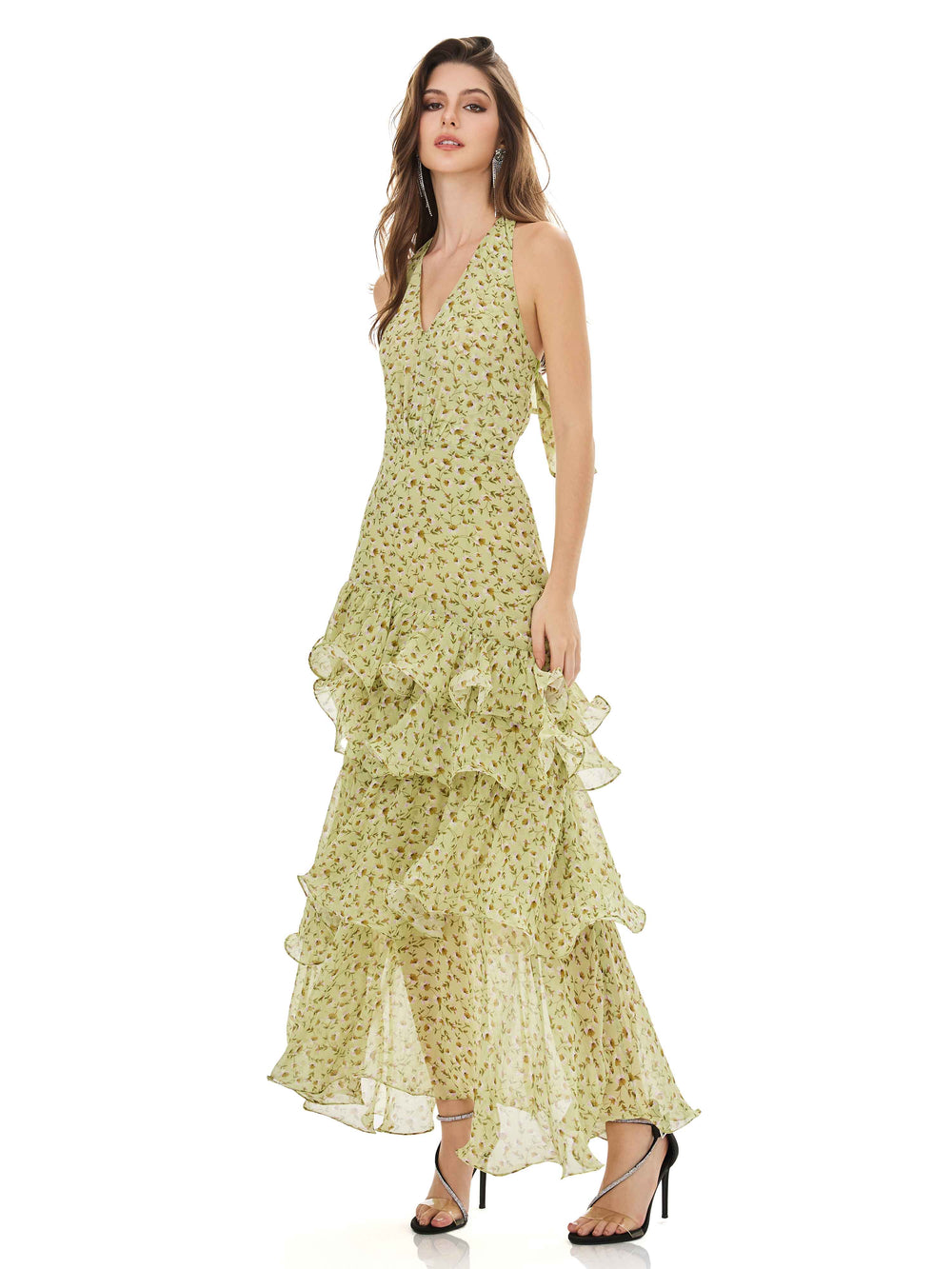 Floral Tiered Ruffle Dress