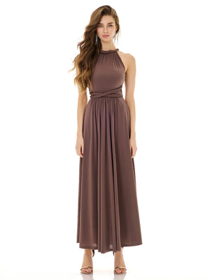 Mocha Braided Waist Dress