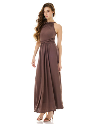Mocha Braided Waist Dress