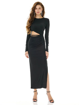 Void Black Cut Out Dress