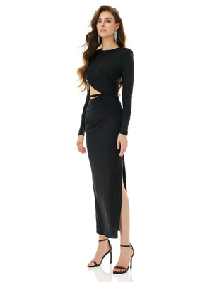 Void Black Cut Out Dress