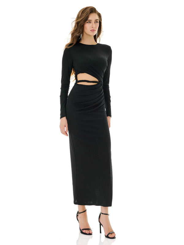 Void Black Cut Out Dress