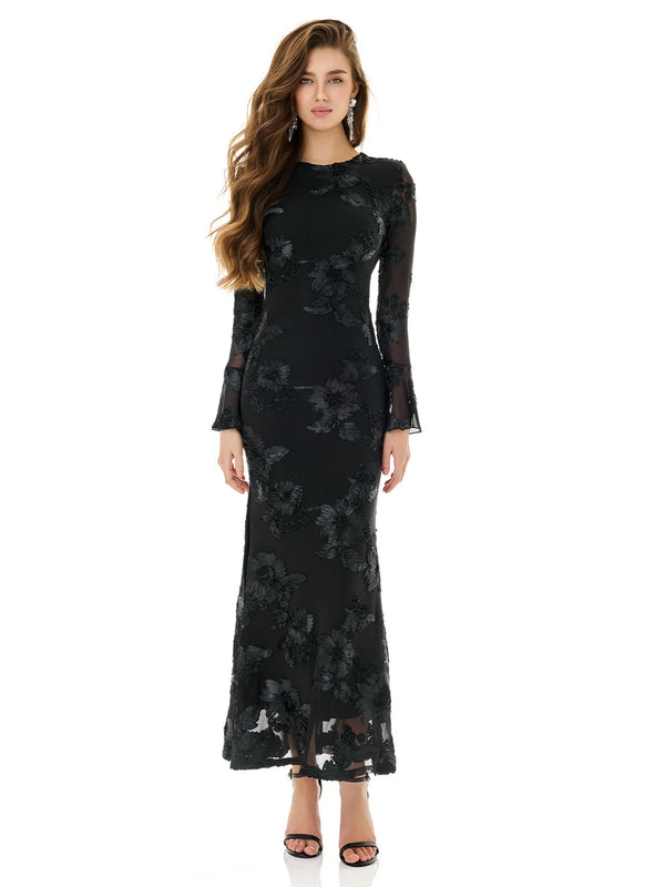 Dark Bloom Relief Gown