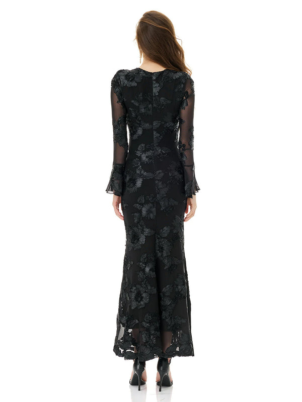 Dark Bloom Relief Gown