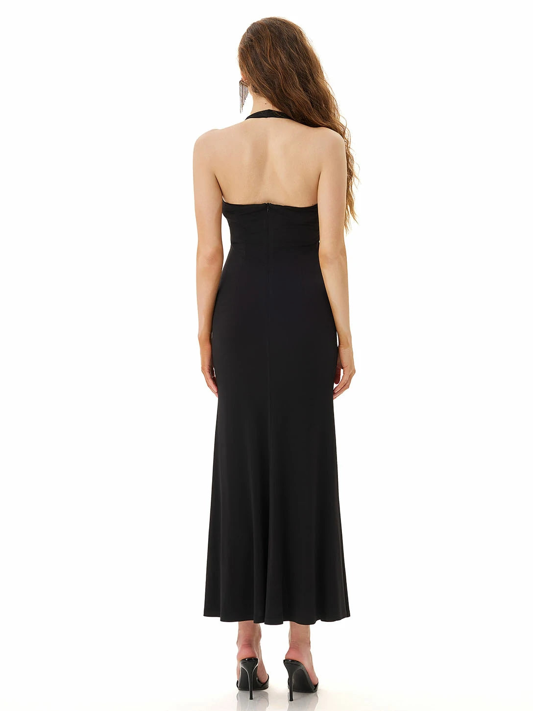 Eclipse Black Button Halter Dress Eclipse Black Button Halter Dress