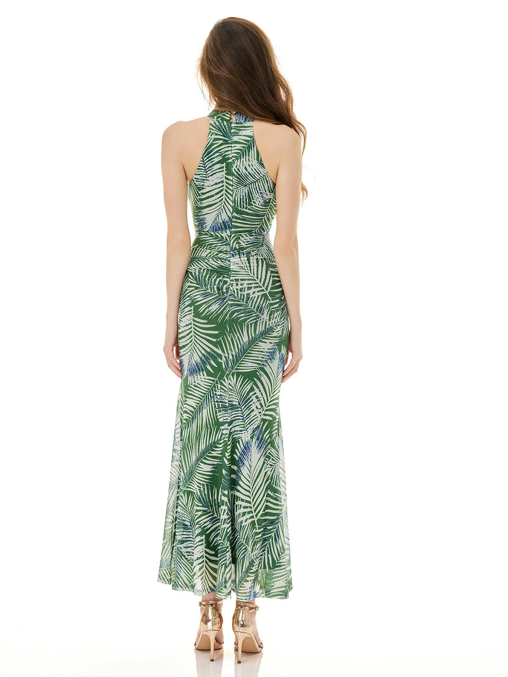 Vibrant Palm Print Dress