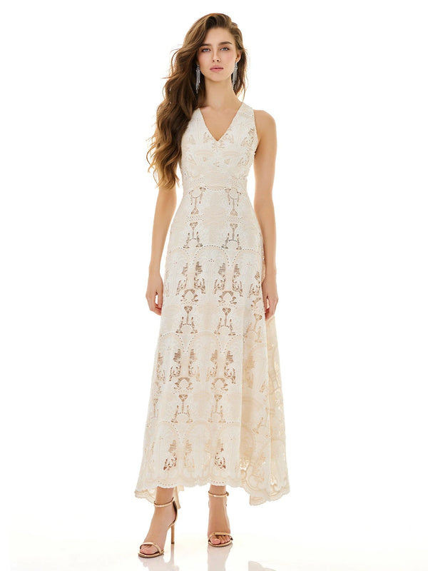 Ivory Weave Openwork Dress