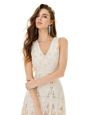 Ivory Weave Openwork Dress