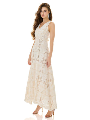 Ivory Weave Openwork Dress