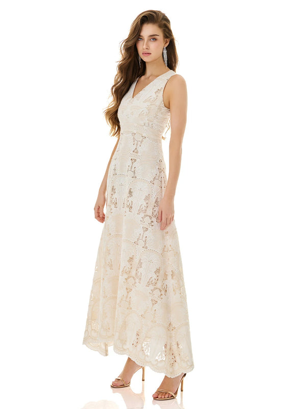 Ivory Weave Openwork Dress